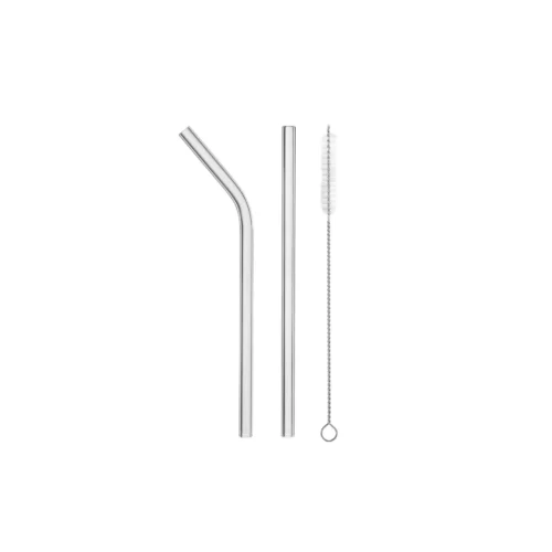 GLASS STRAWS X6 + BRUSH