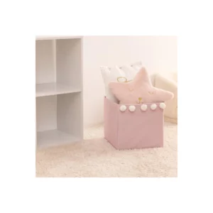 158710A-3 STORAGE BOX PINK WITH POM POM