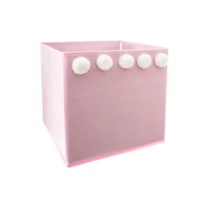 158710A STORAGE BOX PINK WITH POM POM