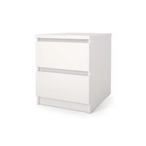 7623049-4 NAIA NIGHTSTAND 2DRW WHITE