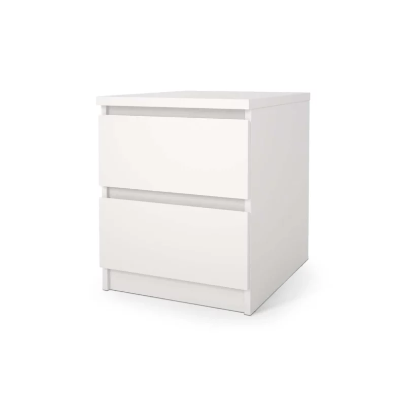 7623049-4 NAIA NIGHTSTAND 2DRW WHITE