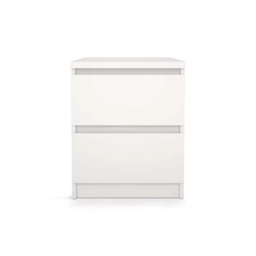NAIA NIGHTSTAND 2DRW WHITE