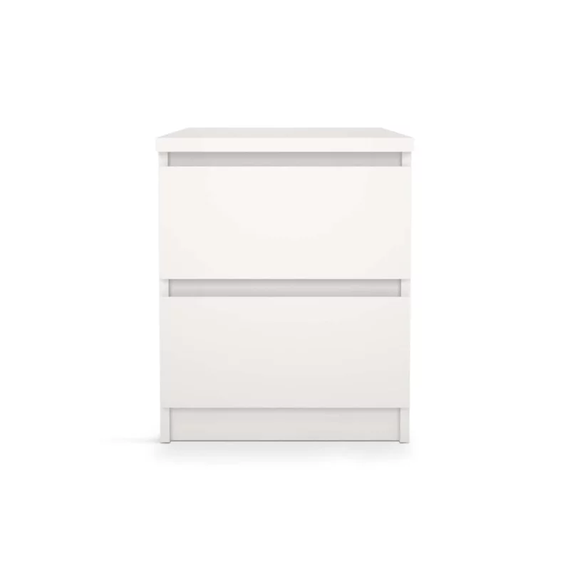 7623049 NAIA NIGHTSTAND 2DRW WHITE