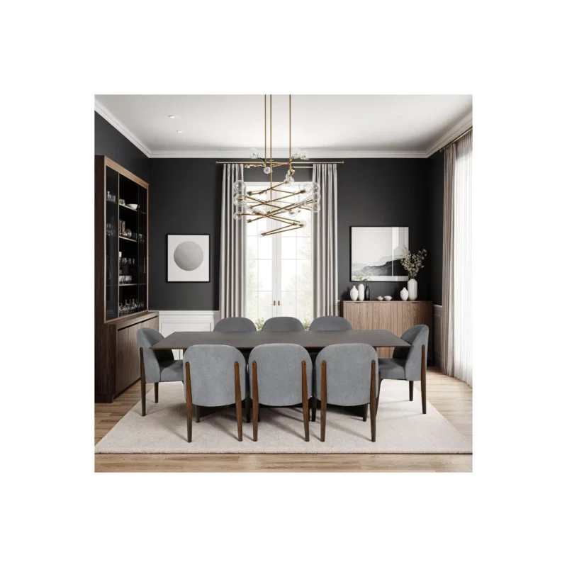 DINING SET 1+8 WALNUT+LUCA 11