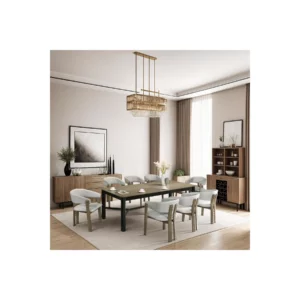 DINING SET ANTIQUE GREY+BEIGE