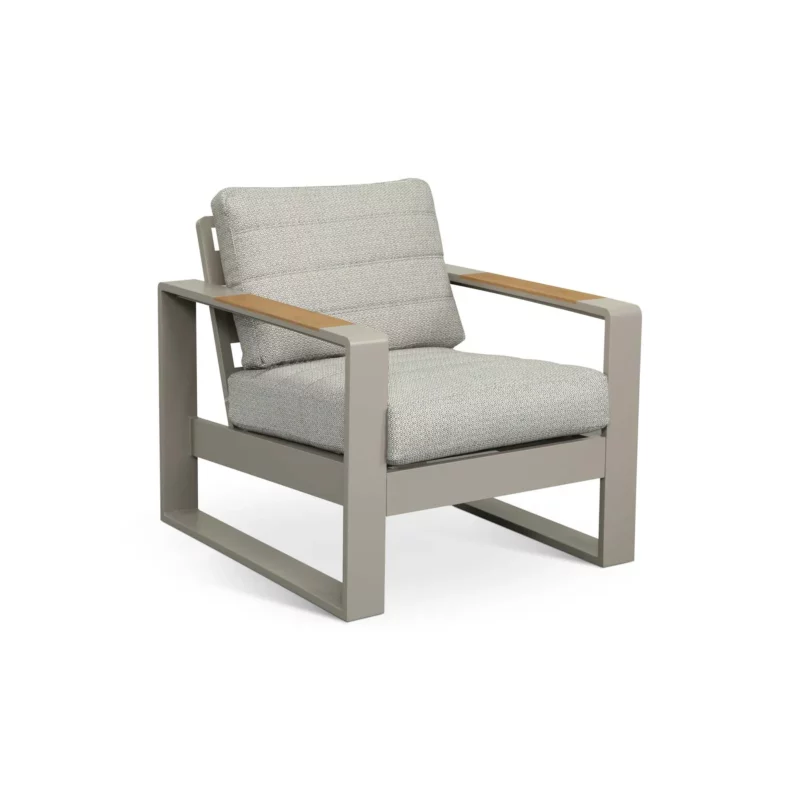 ZAFARIA Outdoor Aluminium Lounge Set with Wood Top Table