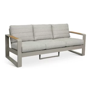 ZAFARIA Outdoor Aluminium Lounge Set with Wood Top Table