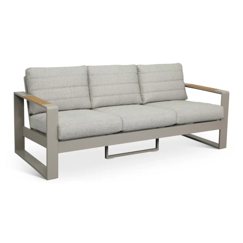 ZAFARIA Outdoor Aluminium Lounge Set with Wood Top Table