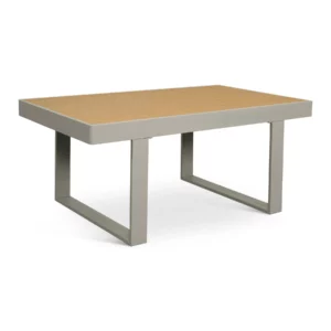 ZAFARIA Outdoor Aluminium Lounge Set with Wood Top Table