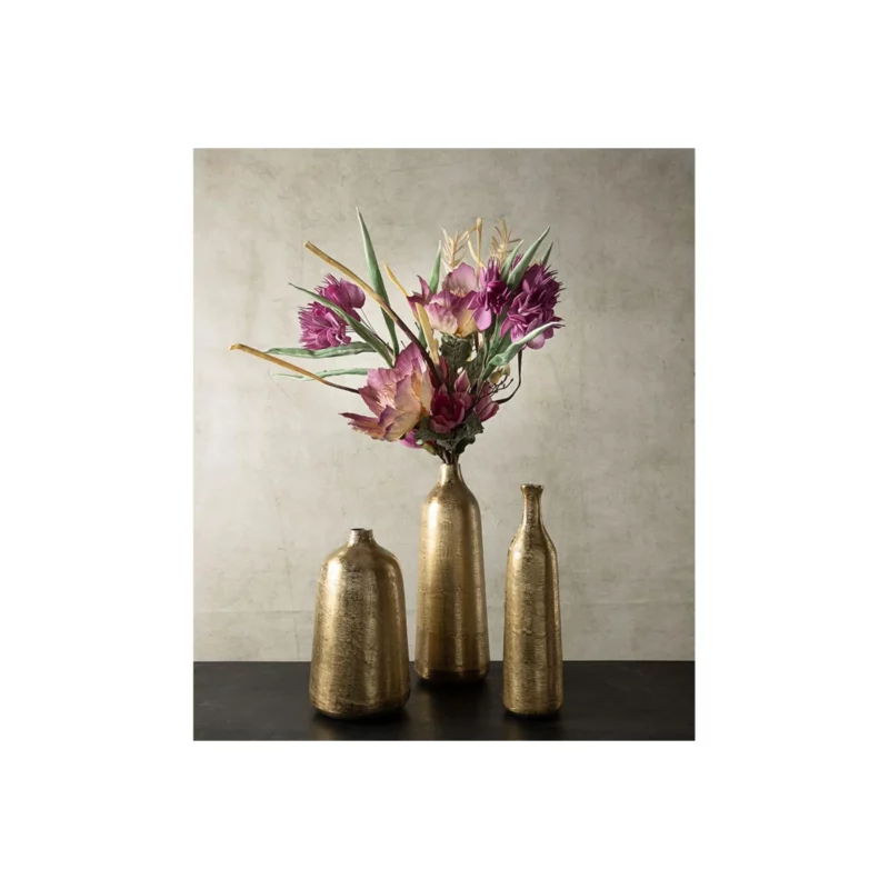 BOTELLA VASE ALUM GOLD D14xH40