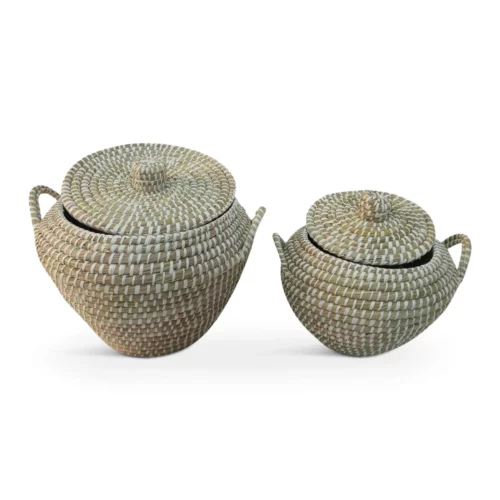 022025 ARELI BASKET WITH LID SET 2PCS