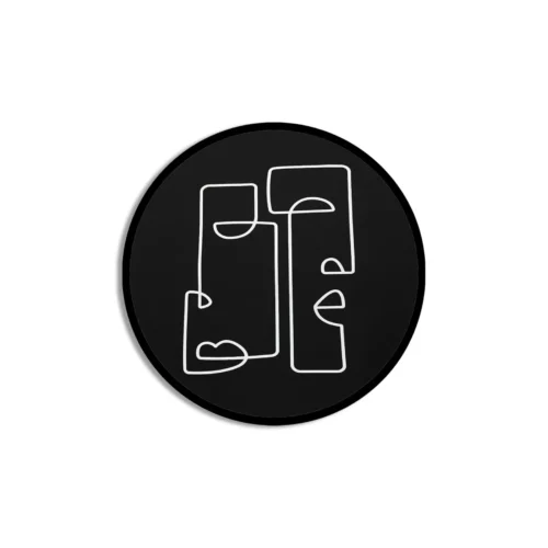 FACE TRAY MDF BLACK WHITE