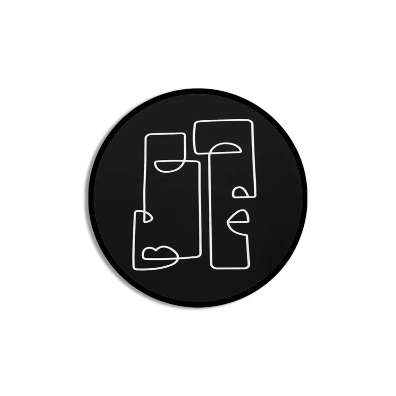 024378 FACE TRAY MDF BLACK WHITE