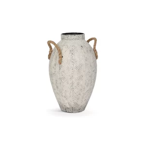 CUPI VASE METAL WHITE