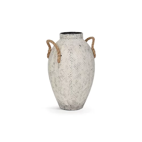 CUPI VASE METAL WHITE