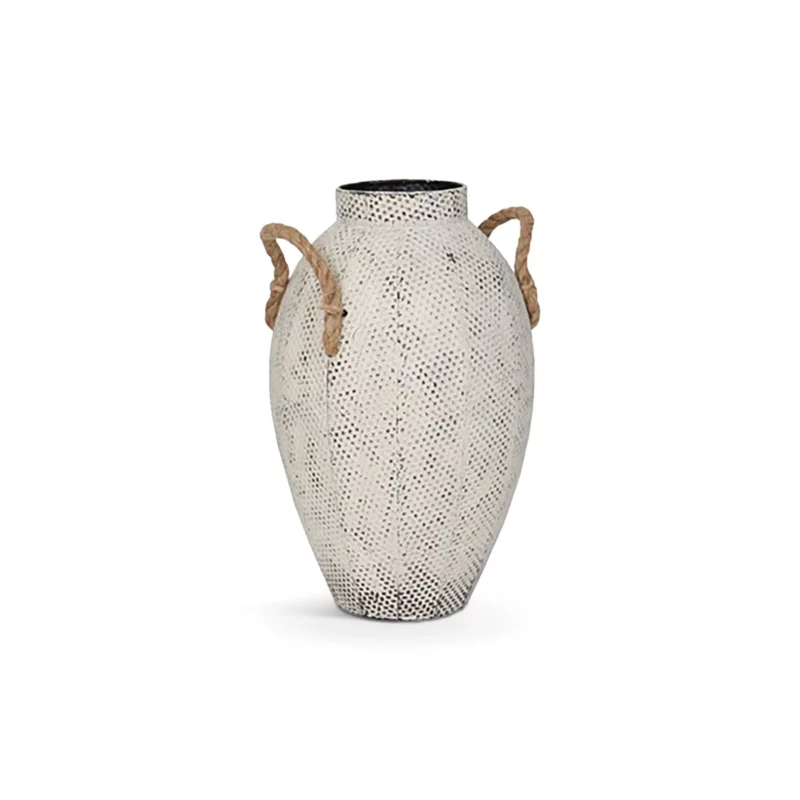 CUPI VASE METAL WHITE