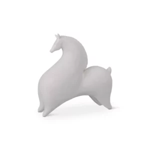 AEGEAN DECO HORSE POLYRESI WHT