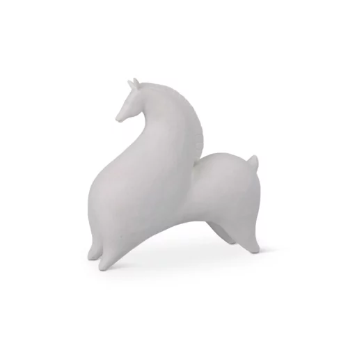 AEGEAN DECO HORSE POLYRESI WHT