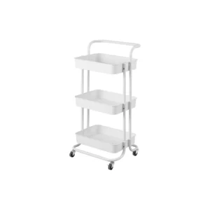 WHITE PLASTIC ORGANISER TROLLE