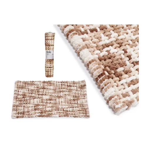 BEIGE KNITTED CARPET 50X80CM