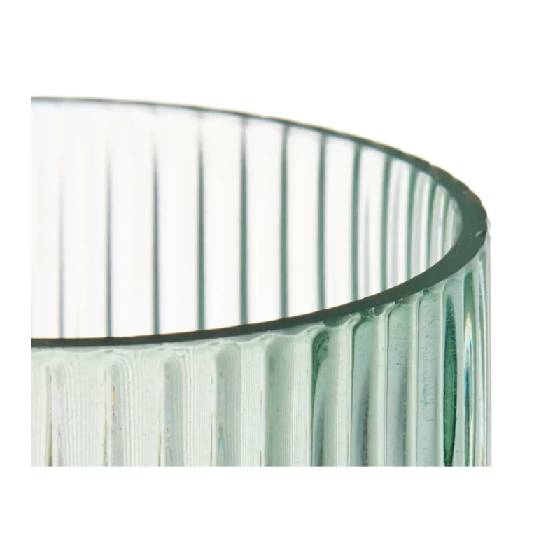 STRIPED VASE GREEN HIGH