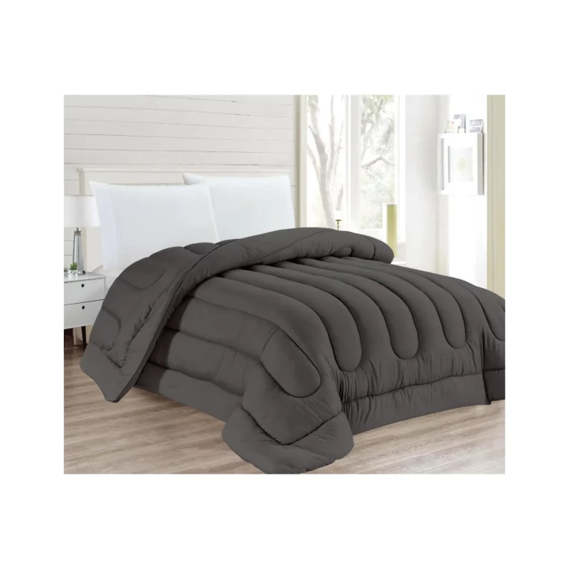 DYED QUILT 260X240 GREY