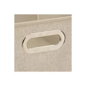 STORAGE BOX 31X15 BEIGE LINEN