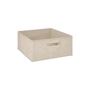 STORAGE BOX 31X15 BEIGE LINEN