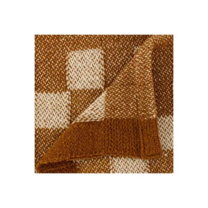 204456-2 THROW KNIT CHECKED 130X180