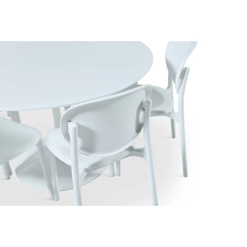 DINING SET 1+6 W-02 WHITE