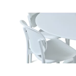 DINING SET 1+6 W-02 WHITE