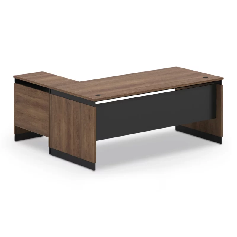 SE-118-18-BR-OAKBLK-1 Office Desk Stuart