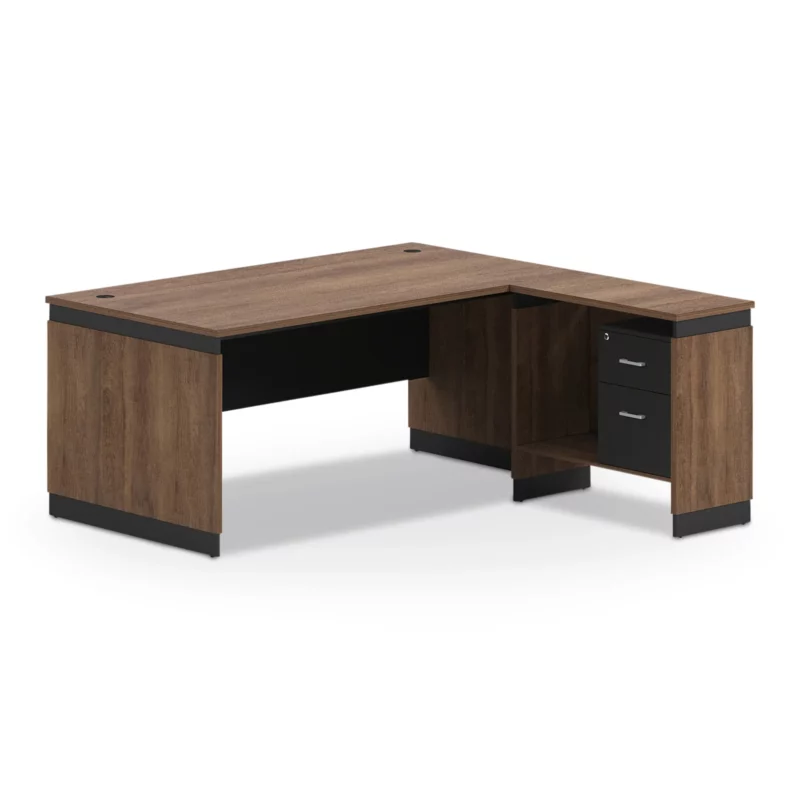 SE-118-18-BR-OAKBLK-2 Office Desk Stuart