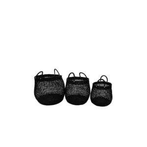 019024-1 DUBH BASKET BLACK SET3PCS