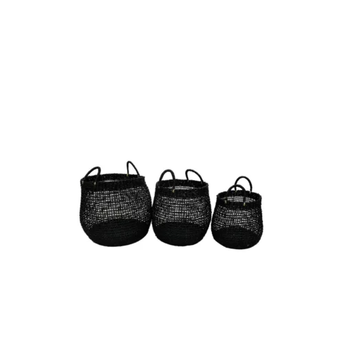 DUBH BASKET BLACK SET3PCS