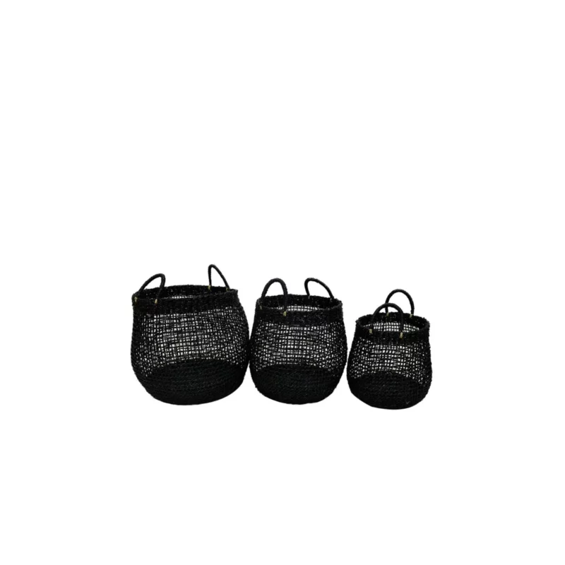 019024-1 DUBH BASKET BLACK SET3PCS