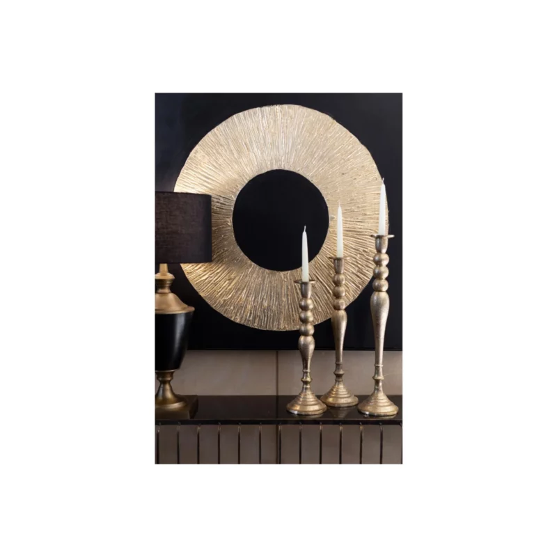 DAZZLE CANDLE HOLDER ALMN GOLD