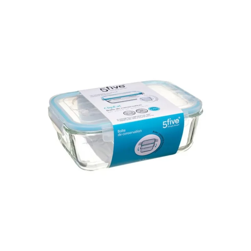 135006-2 BOX RECT GLASS 1,73L CLIPEAT