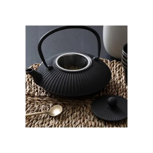 GARDEN BLK CASTIRON TEAPOT80CL