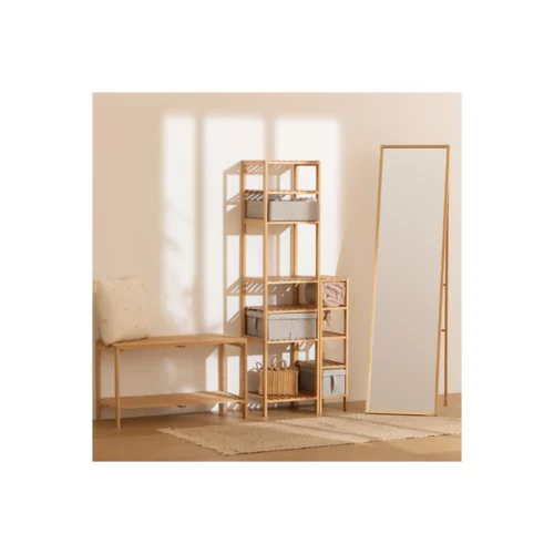 SHELF 4BOXES MIX BAMBOO