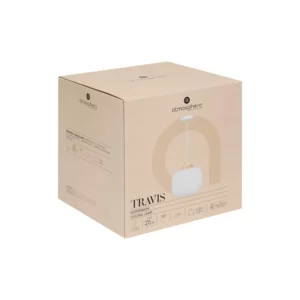 TRAVIS WHT GLASS PDNT LMP D25