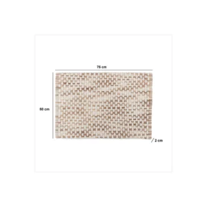 204983A-1 BRAID CTN BATHMAT TAUPE 50X75
