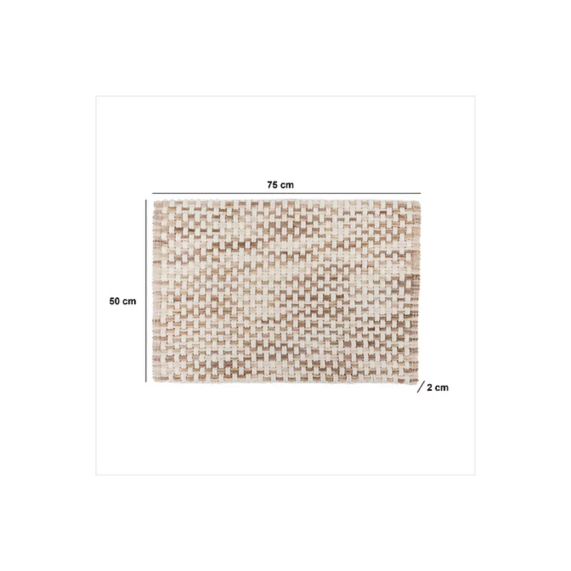 204983A-1 BRAID CTN BATHMAT TAUPE 50X75