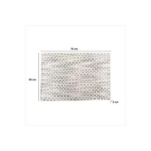 BRAID COTON BATHMAT GRI 50X75