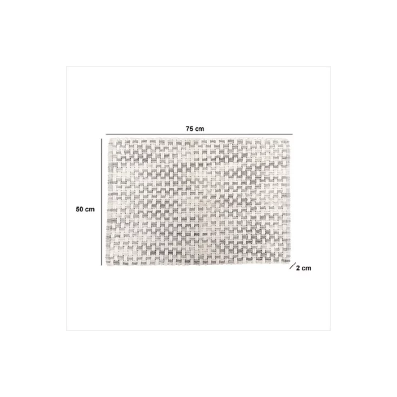 BRAID COTON BATHMAT GRI 50X75