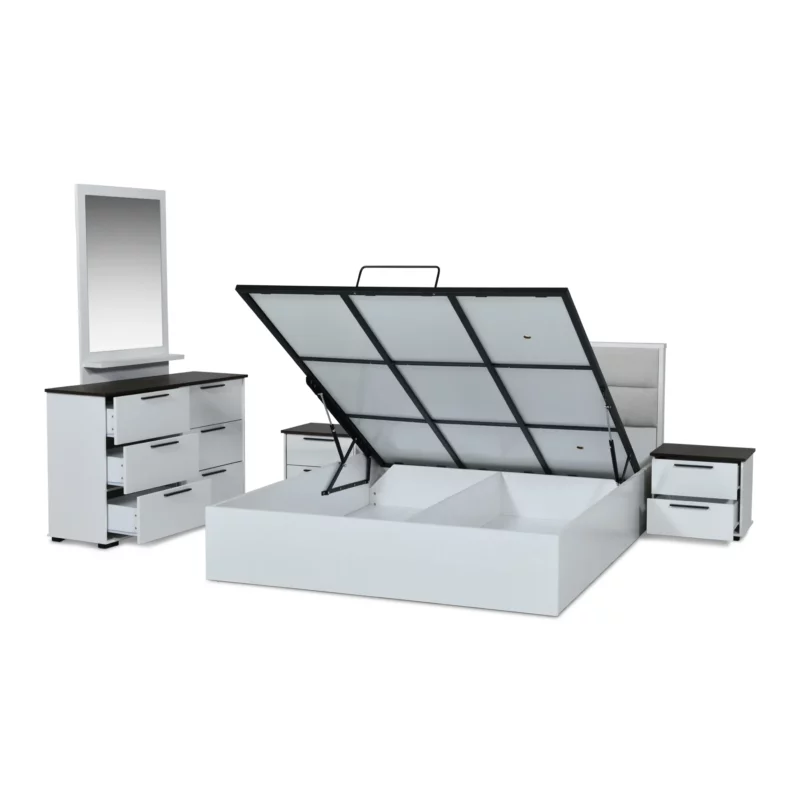 5.5FT BED SET-N.STND-DRSS-MIRR