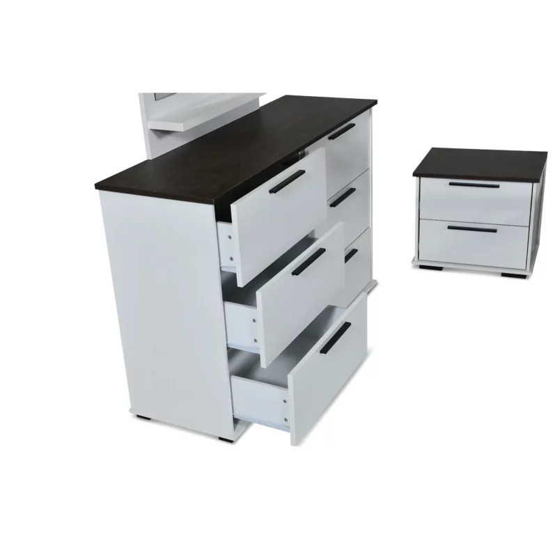 5.5FT BED SET-N.STND-DRSS-MIRR