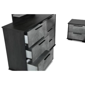 5FT BED SET-N.STND-DRSS-MIRR