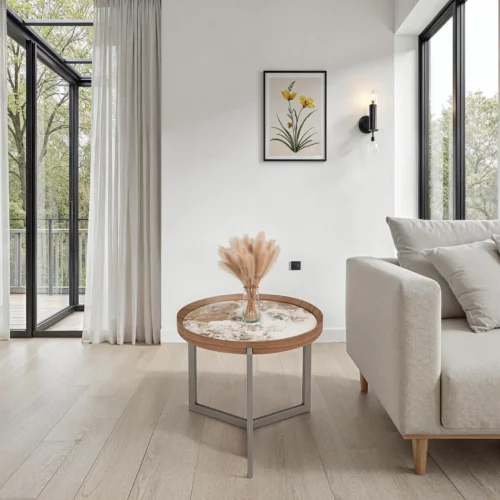 SIDE TABLE CERMC TOP WALNUT