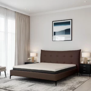 MB-B029-G28 MORGON Brown PU Leather Bed